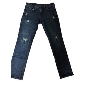 Old Navy Men's Loose Fit Jeans Dark Wash Size 34x32 Classic Denim Straight Leg
